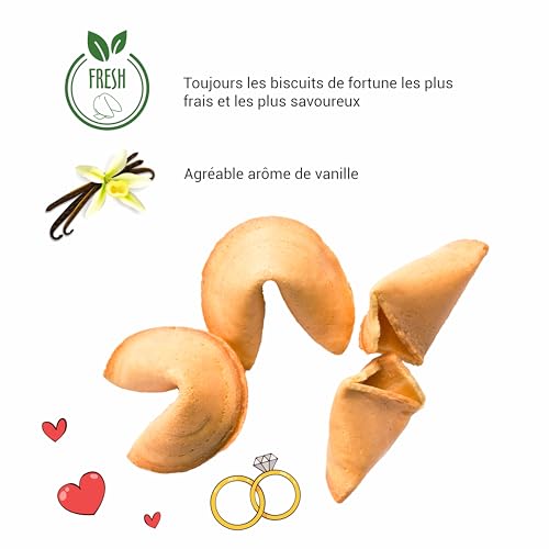 D&D Fun Cookies Set de biscuits de fortune Merci d'être venus | Excellent cadeau pour les invités | Fortune cookies pour les fêtes | Emballage individuel | Biscuits de fortune chinois (M) – vue 4