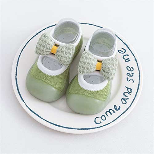 Baby Toddler Walking Shoes Kids Newborn Baby Boys Girls Shoes First Walkers Cute Soft Antislip Wearproof Socks Shoes (Green, 18-24 Months)2