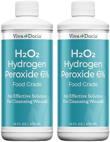 Viva Doria Hydrogen Peroxide 6 Percent, 20 Volume, Food Grade, 16 Fluid Ounce (2 Pack)
