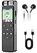100GB Diktiergerät, Aufnahmegerät mit Wiedergabe und sprachgesteuerter Aufnahme, Voice Recorder mit Rauschunterdrückung für Vorlesungen, Besprechungen, Interviews, Unterricht (Kopfhörer)