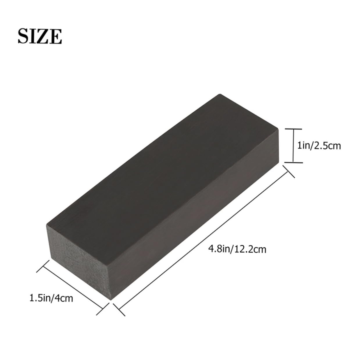 Toddmomy Black Ebony Wood Block Instruments Instrument Material Folk Guitar Block Handle Decoration Hardwood Block Guitar Parts Guitar Inlay Decor Guitar Repair Part Guitar Accessories