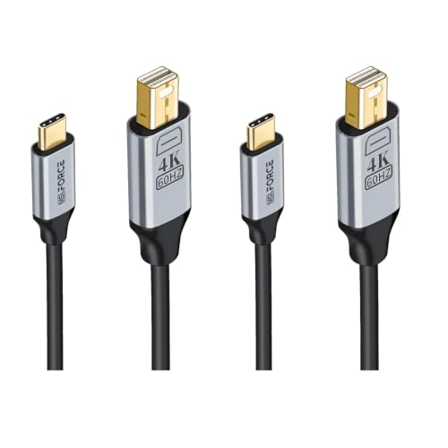 ���{�̒������ MSL FORCE USB-C MDP mini DisplayPort 4K/60hz�Ή� �ϊ��A�_�v�^�[ �f�B�X�v���C�A�_�v�^ TypeC uc0108 (USB-C(�I�X) to miniDP(�I�X), �P�[�u��2�{)