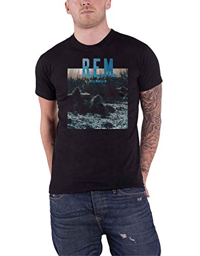 Rem R.E.M. T Shirt Murmur Album Cover Band Logo Official Mens Black Size