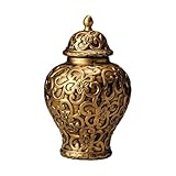 * Pot à gingembre en céramique : Adoptez classique avec ce vase en céramique, inspiré des designs européens et médiévaux. Sa silhouette et son motif complexe créent une pièce raffinée et pour votre intérieur.