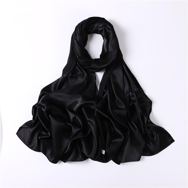 Women’s Silky Satin Shawls and Wraps Lightweight Head Scarves Bridal Wedding Evening Pashmina Vintage Sheer Stole - Image 6