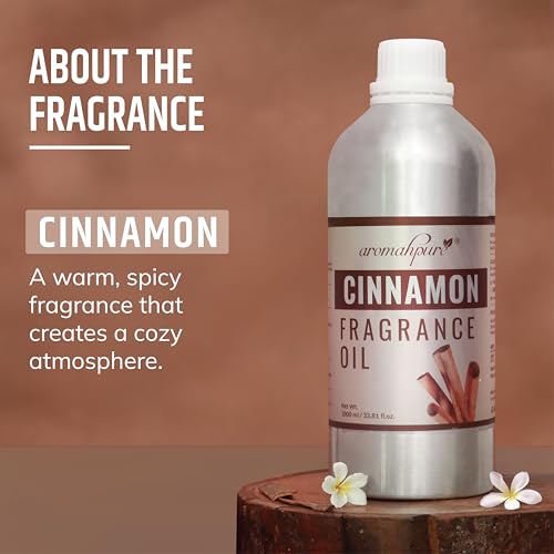 Image of Aromahpure Cinnamon Aroma Oil | 1 liter Undiluted & Natural | Long-Lasting Scent for Aromatherapy, Candle & Soap Making, Diffusers, Room Freshener, Humidifier, Bathroom Revitalizer & Home Essentials