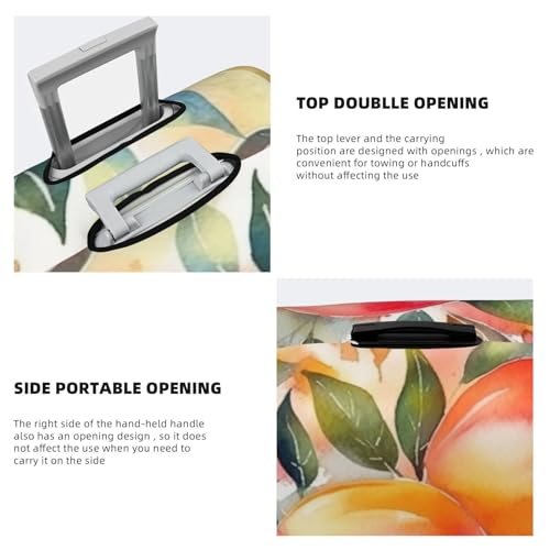 Travel Luggage Cover Suitcase Protector Elastic Washable Colorful Peach Watercolor Design Suitcase Cover Anti-scratch Spandex Baggage Covers Fits 18-32 Inch Luggage4