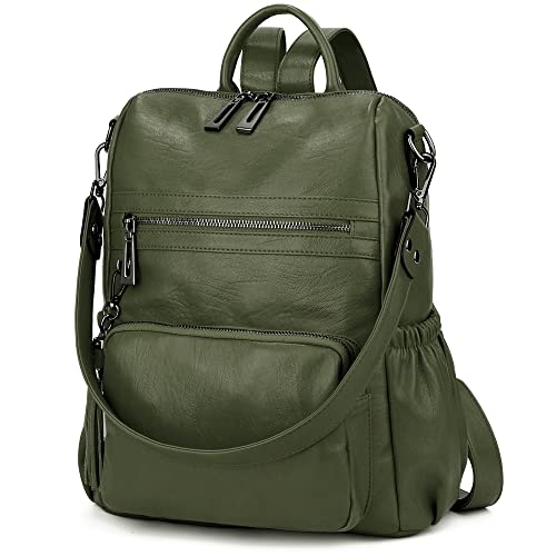 Image of UTO Women Backpack Purse Leather Vegan Ladies Fashion Designer Rucksack Convertible Travel Shoulder Bag with Tassel