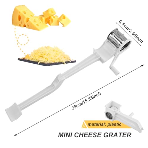 Rallador manual de queso con manivela blanco miniatura 3