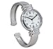 Women Classic Silver Tone Easy Read Bangle Cuff Watch