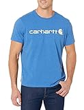 Carhartt Women's Wk195 Workwear Logo Short T-Shirt, Light Cobalt Heather, XX-Large