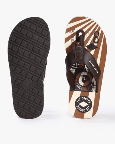 Image of Men's logo print flip-flop slippers