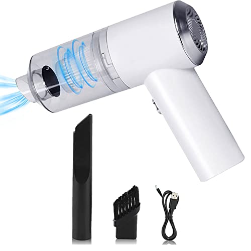 Lotvic Aspirateur à Main sans Fil, Aspirateur de Voiture, Mini Aspirateur à Main, 2 en 1 Aspirateur à Main sans Fil Rechargeable pour la Maison, la Voiture, Le Bureau