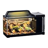 YAIUNHIQ Set de Acuario - Set Completo de Acuario con iluminación LED y Sistema de filtrado, monitoreo Inteligente de Temperatura y Sistema de filtrado silencioso