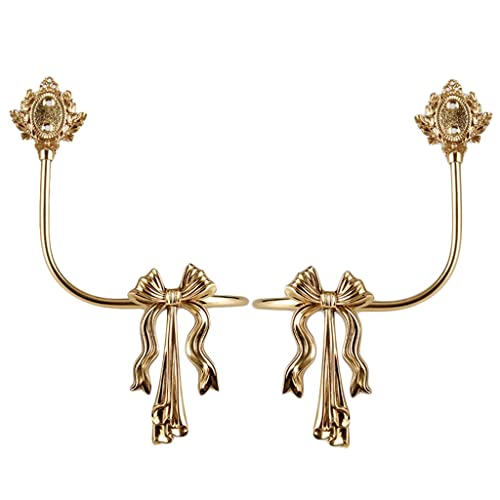 shenzuyang Messingvorhang Holdback for Wall Schluck Bow-Knotenvorhanghalter Home Decoration Fenster Swag Inhaber Raffbacks Cover