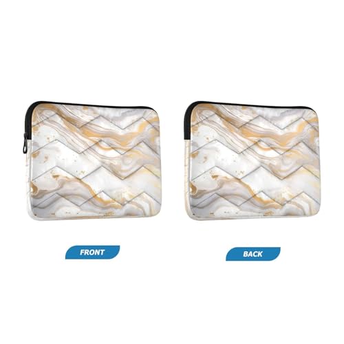 Funda para portátil mármol blanco dorado 13-14 pulgadas miniatura 2