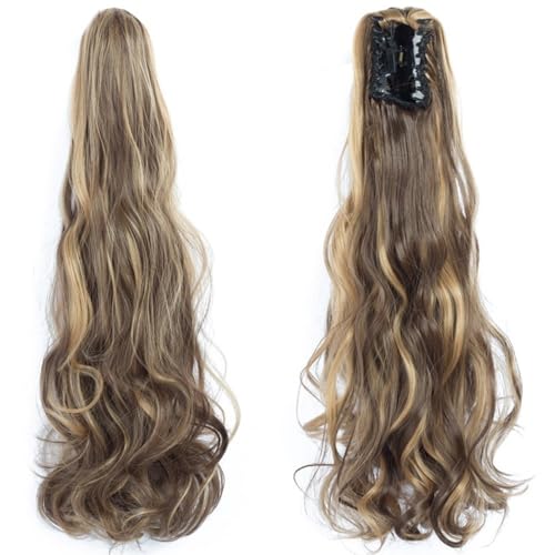 Ponytail, 20 - Inch Synthetic Curly Wavy Ponytail Hair Extensions
