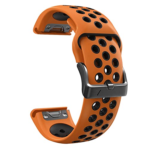 SCHIK Correa de silicona de 26 22 mm para Garmin Fenix 6 6X Pro 5X 5 Plus/Forerunner 935 GPS D2 Delta PX MK2 Correa de reloj de fácil ajuste (color: D, tamaño: 26 mm Fenix 6X 6XPro)