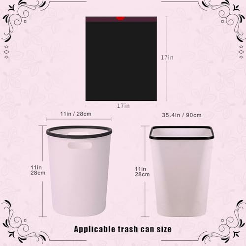 Image of 100 Count Small Trash Bags,Tear-Free 4 Gal Garbage Bags, Separated Unscented White Small Trash Bags for Bathroom Bedroom Office Kitchen Trash Can, (Black)