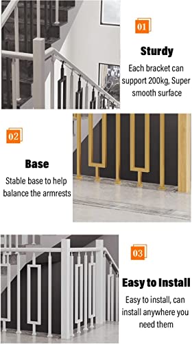 Columna para uso interior y poste de barandilla alta contra balanceos en suelo de escaleras 6