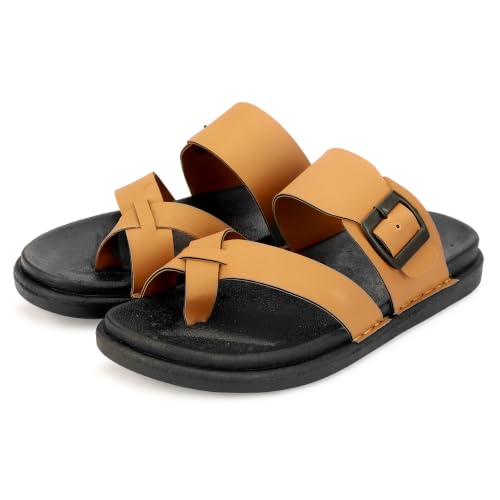Image of KRISMO Men's Rich Quality|Perfect Style|Ultalightweight Synthetic Leather Buckle Sandal