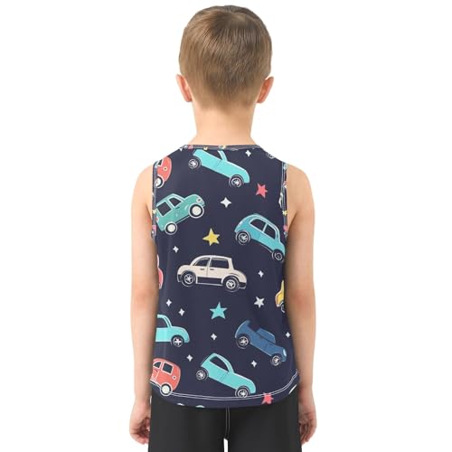 Boys' Tank Top Shirt Colorful Car Star Pattern Sleeveless T-Shirts3