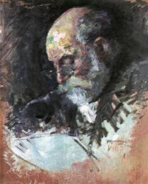 Peinture à l'huile Izsak Perlmutter reproduction portrait d'art fin XIXe siècle haute qualité