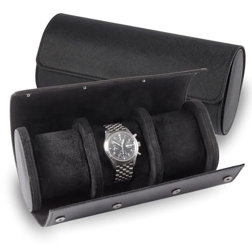 Bey-Berk Milani Leather Watch Roll for Travel