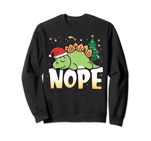 Dinosaurio de Navidad Nope perezoso Dino Niños Niñas Ropa Divertido Sudadera