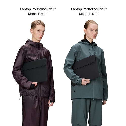Maletín para portátil RAINS 13-14 pulgadas impermeable negro miniatura 6
