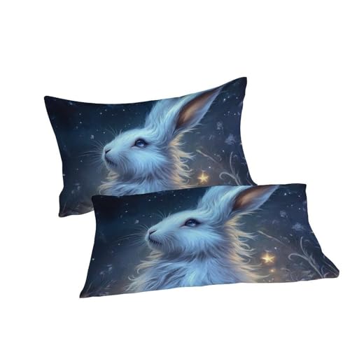 Housse de couette double lapin 2 taies d'oreiller pour garçon - 7