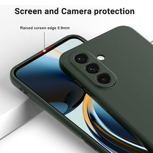 Image of Back Cover for Samsung Galaxy A26 5G | Full Camera Protection | Premium Liquid Silicon Case | Flexible Bumper Case for Samsung Galaxy A26 5G (Military Green)