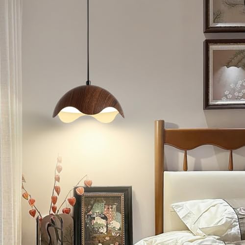Lustre de chevet médiéval LED à économie d'énergie en bois