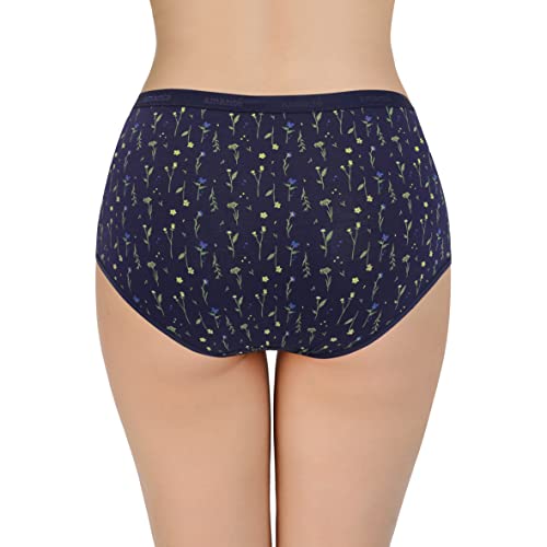 Image of Amante Printed Cotton Full Brief Panty Pack(Pack of 3)