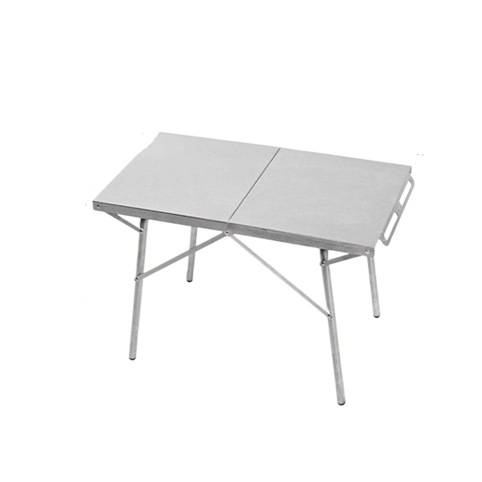 Tavolo pieghevole portatile in acciaio inox per campeggio all'aperto, resistente al calore, tavolo per barbecue, leggero e compatto, ideale per picnic e barbecue