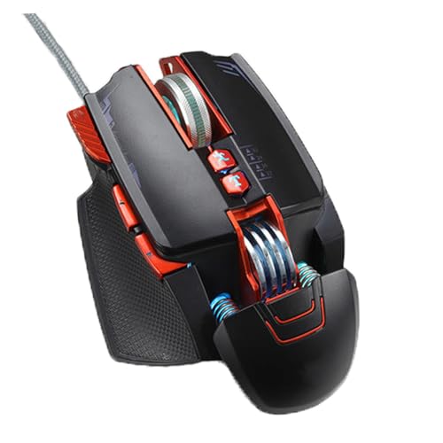 Ratón mecánico para juegos V9 ergonómico con conector USB y base de aluminio para usar en casa