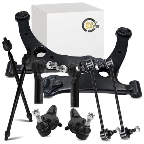 OWAYSAFE Front Suspension Kit Lower Control Arm for 2009 2010 2011 2012 2013 Toyota Corolla with Ball Joint Tie Rod End Sway Bar Link Replacement K640360 K640361 10Pcs