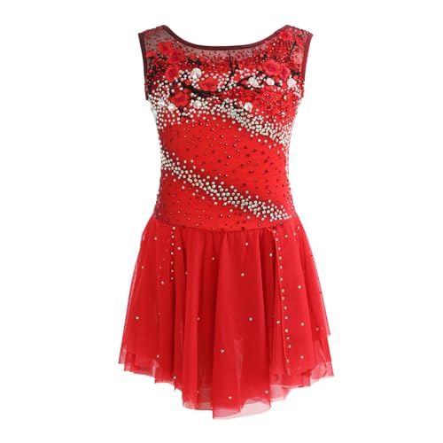 Robe de patinage artistique filles vêtements athlétiques performance compétition