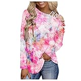 Women's Clothing Womens Hoodie Sweatshirts Casual Tunic Tops Long Sleeve Tie Dye Shirts with Pockets...