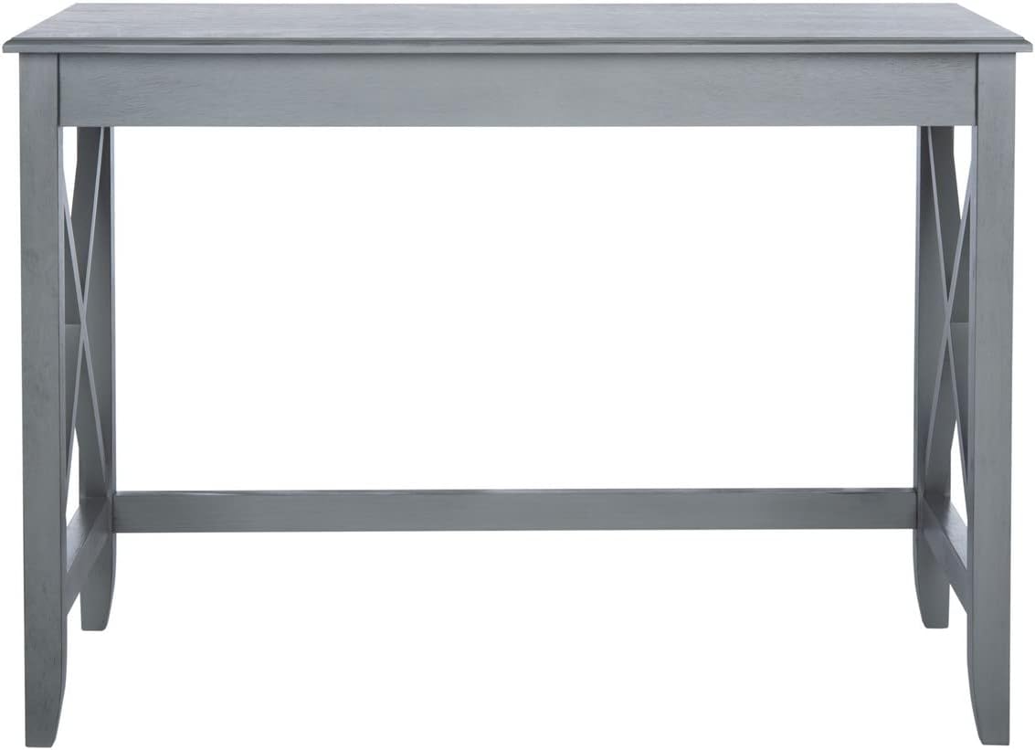 SAFAVIEH Home Collection Katelan Brown Computer Table Office Desk DSK5714B, Distressed Grey
