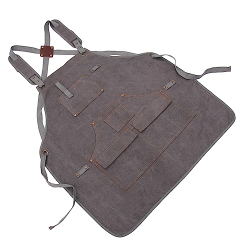 LIFKOME 1pc Work Apron Butcher Apron Pet Grooming Apron Washable Apron Chef Apron Grilling Apron Woodworking Protective Apron Working Apron Kitchen Bib Apron Smock Cloth Dark Grey