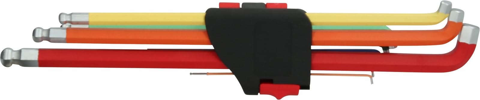 KS TOOLS Jeu de 6 pans creux à tête sphérique, coudé à 108°, 9 pièces 151.4560