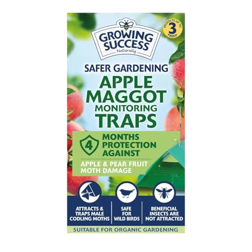 TOP SAVER Growing Success Apple Maggot Monitoring Trap – Pheromone-Based Moth Trap for Apple & Pear Trees, Detects Infestation, Prevents Damage, Helps with Insecticide Application,Eco-Friendly