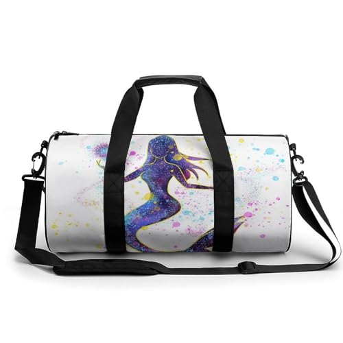 Sac week-end duffel bag sirène magique pour voyage, randonnée et sport