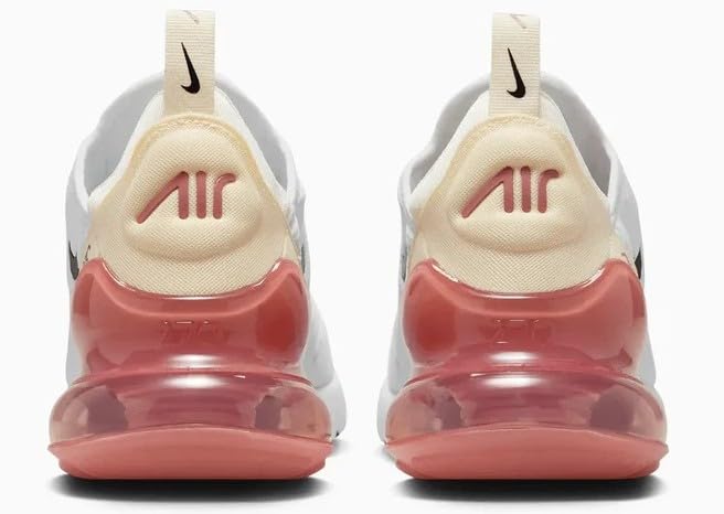 Nike Women's Air Max 270 White/Black-Pale Ivory-Muslin (AH6789 123) - 7.54