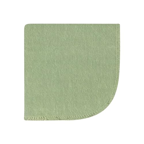 Image of Hudson Baby Unisex Baby Flannel Cotton Poly Washcloths, Eucalyptus 12Pk, One Size
