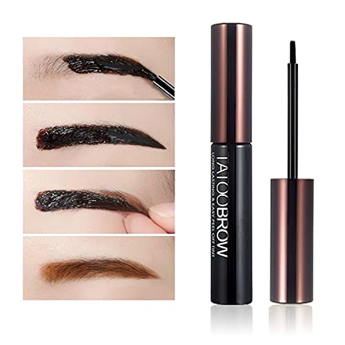Tattoo Eyebrow Gel Peel Off, Waterproof Long Lasting Tint Brow, Natural and Elegant Brow Color Makeup (01# Brown)