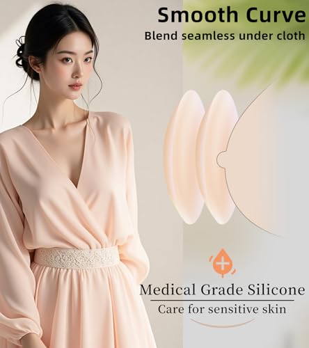 Large Nipple Covers for Women 2 Pairs - Reusable Nipple Pasties Silicone Size A-DD Sticky Adhesive Breast Petals3