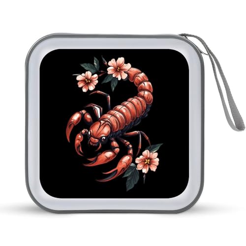 Tattoo Scorpion CD Case Portable DVD Holder Storage Organizer for Home Travel
