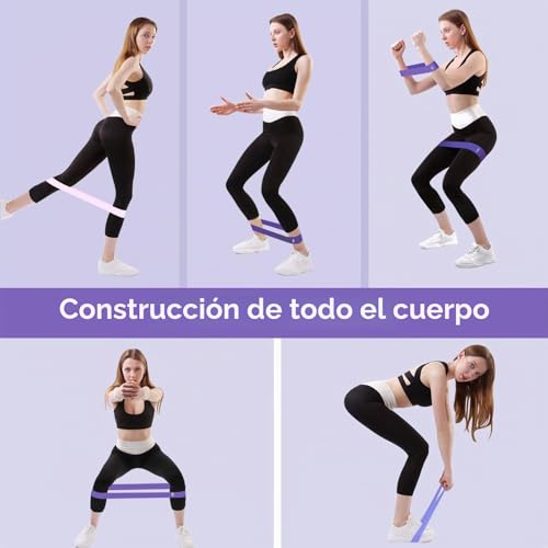 Miniatura 6 de Fokky Gomas Elasticas Musculacion [Set de 5], Látex Natural | Bandas Elasticas Musculacion con Bolsa de Transporte, Cintas Elasticas Musculacion para Piernas,Glúteos,Brazos,Yoga,Pilates